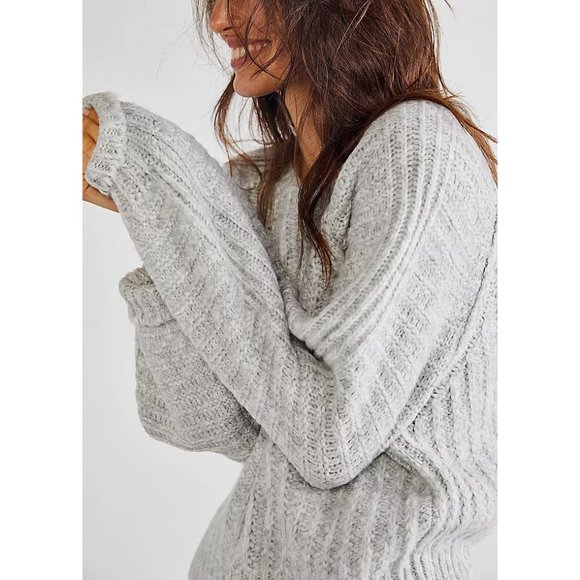 FREE PEOPLE Carter Pullover / Heather Grey - Picture 3 of 14